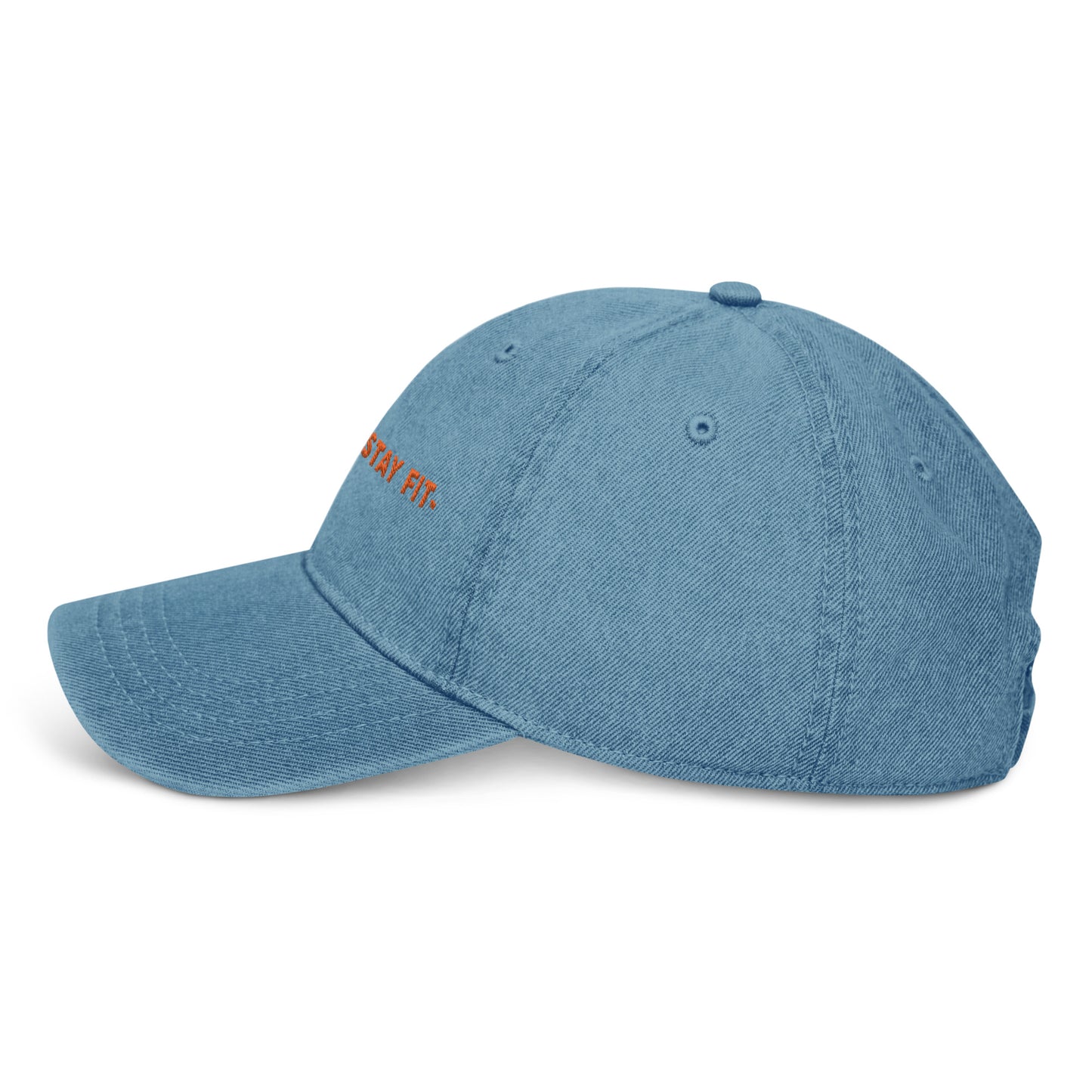 Grind & Stay Fit Orange Letter Denim Hat