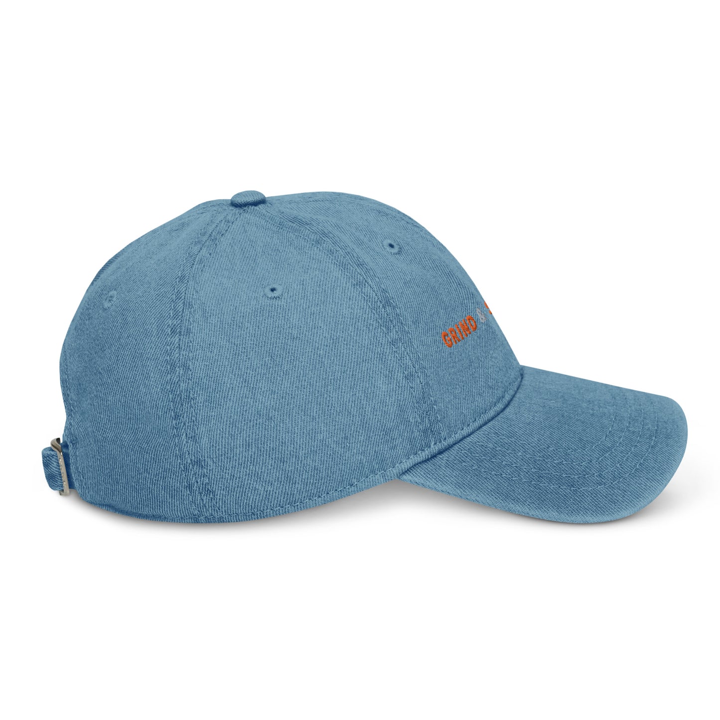 Grind & Stay Fit Orange Letter Denim Hat