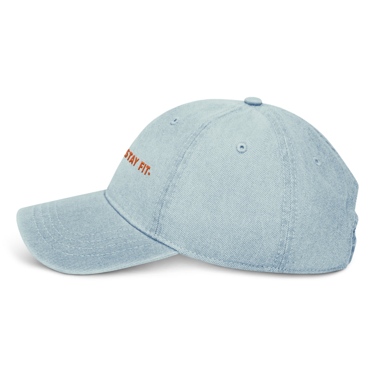 Grind & Stay Fit Orange Letter Denim Hat