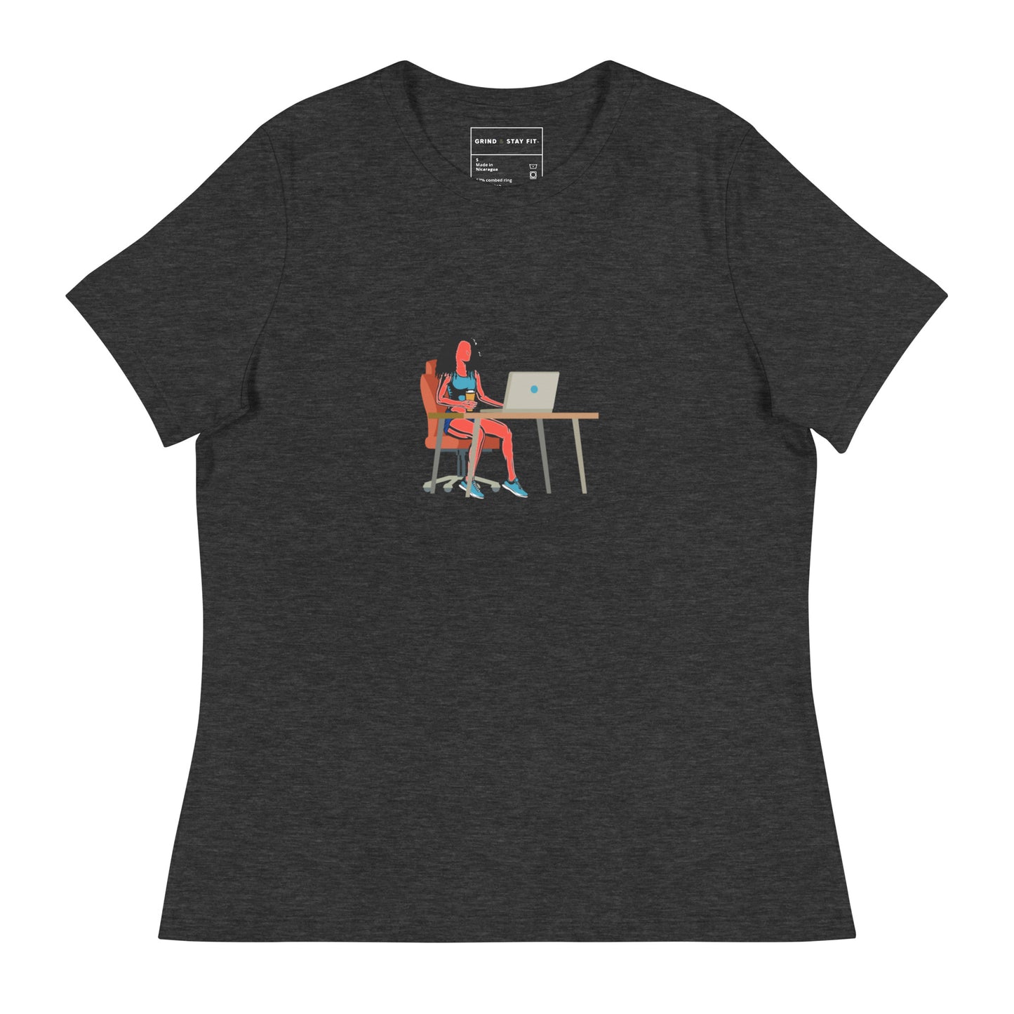 Grind & Stay Fit Red Woman Women's Relaxed T-Shirt