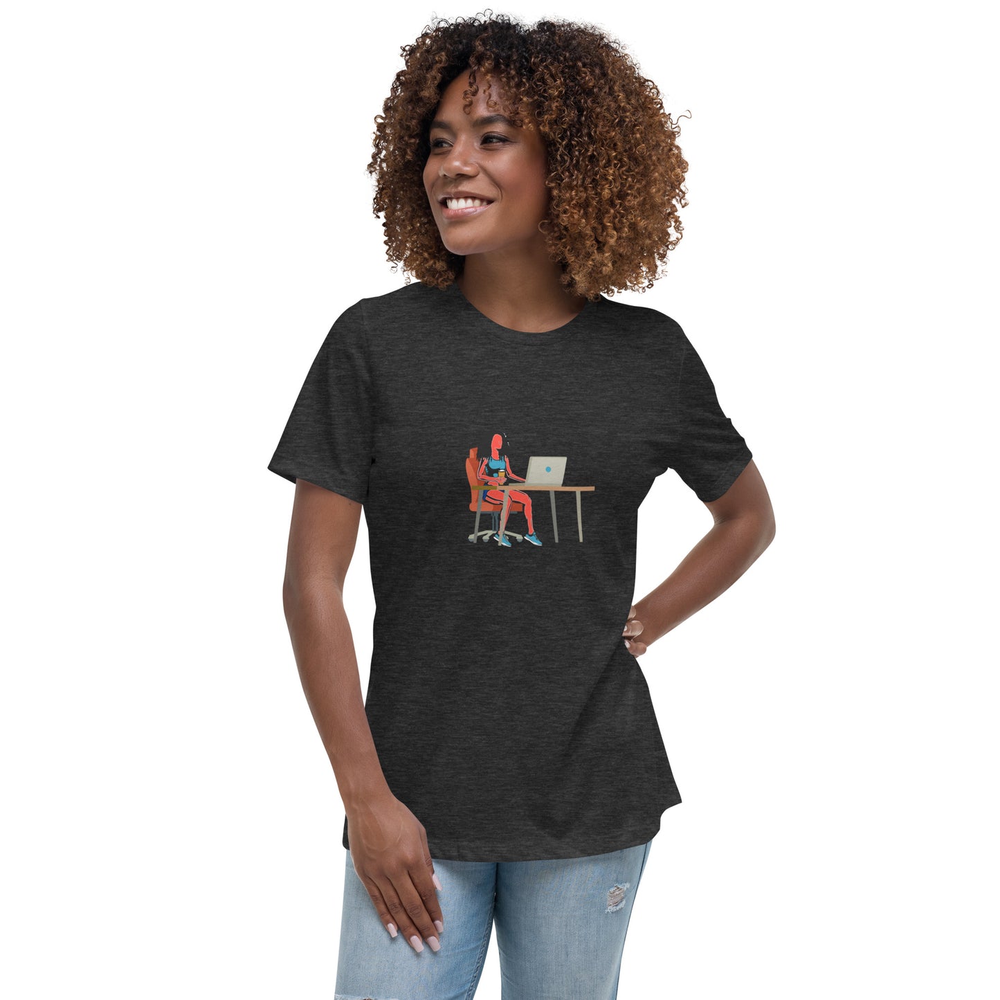 Grind & Stay Fit Red Woman Women's Relaxed T-Shirt