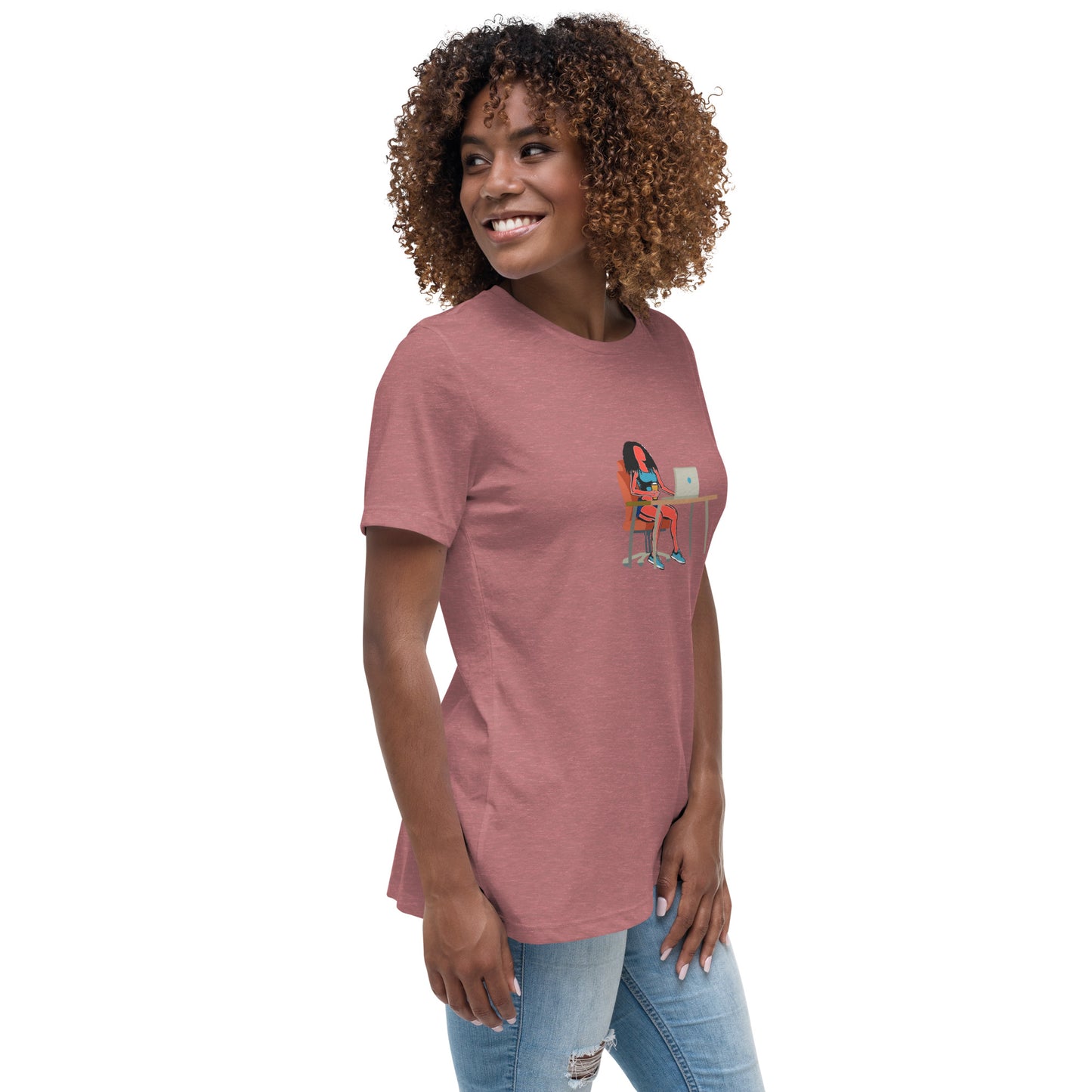 Grind & Stay Fit Red Woman Women's Relaxed T-Shirt