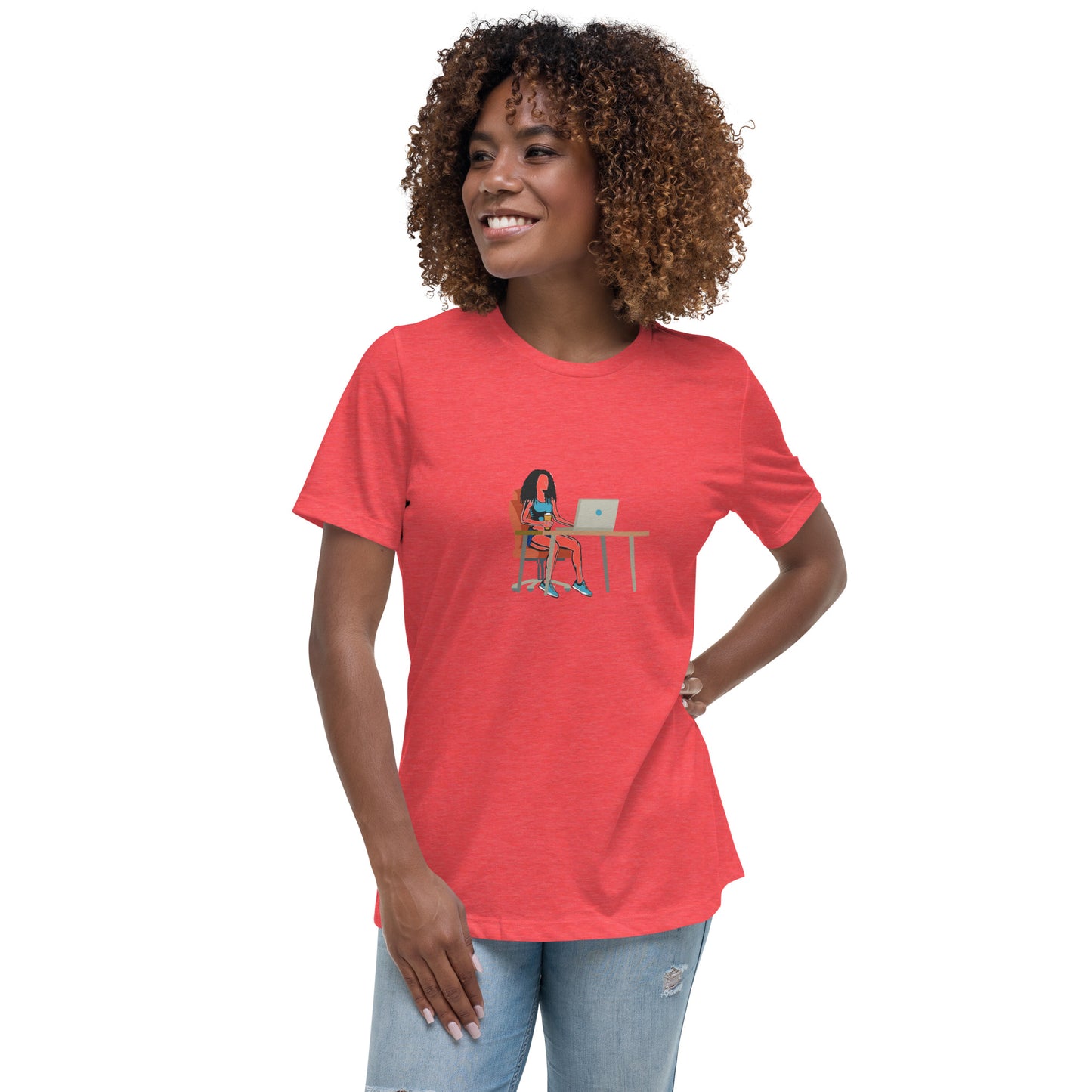 Grind & Stay Fit Red Woman Women's Relaxed T-Shirt