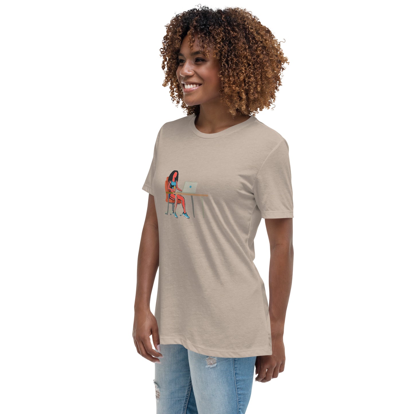 Grind & Stay Fit Red Woman Women's Relaxed T-Shirt